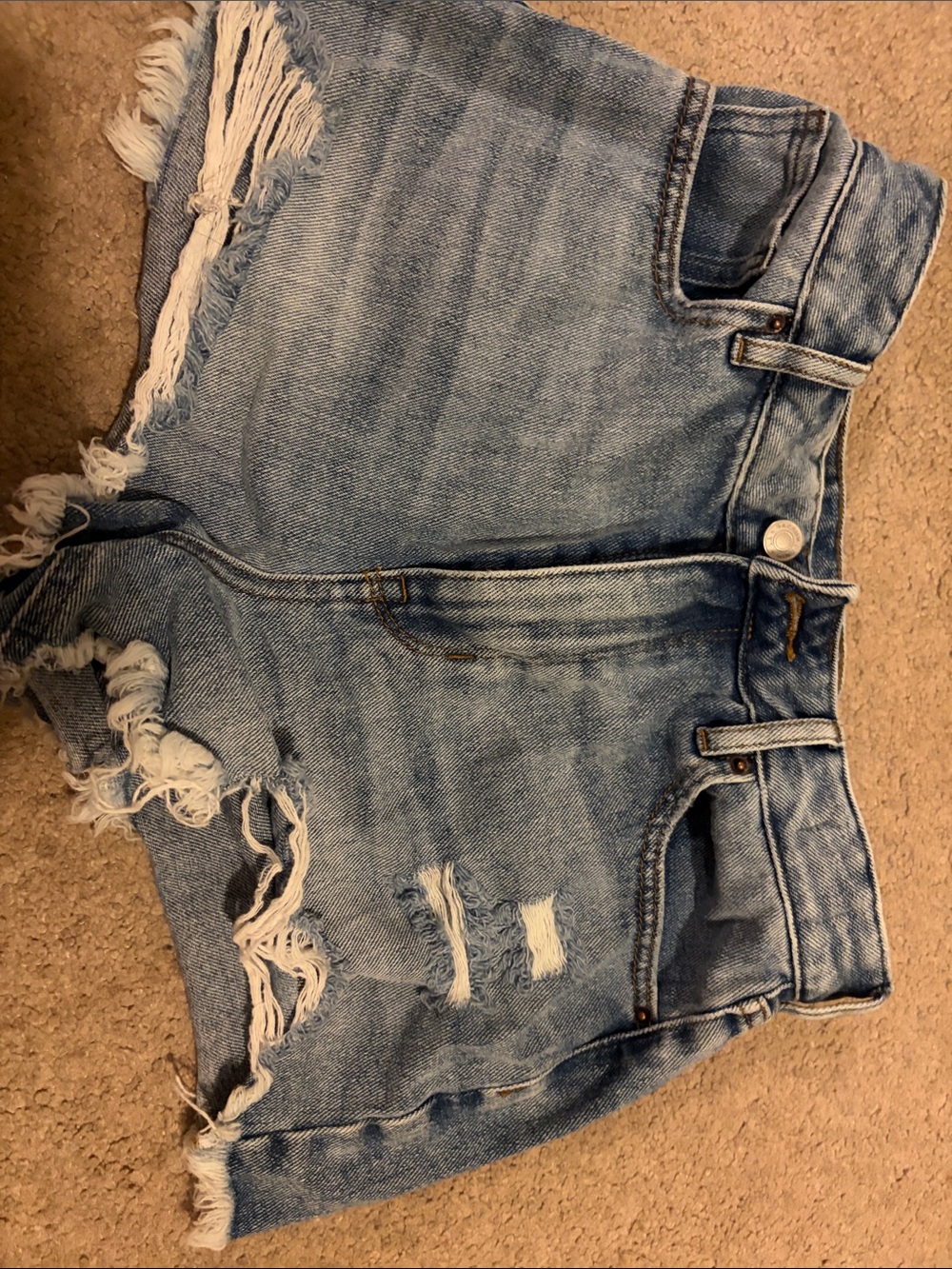 PacSun Light Blue Distressed Denim Jean Shorts